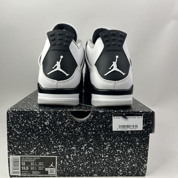 Nike Shoes Air Jordan 4 Retro “Military Black White Grey” 2024 - Picture 4 of 5